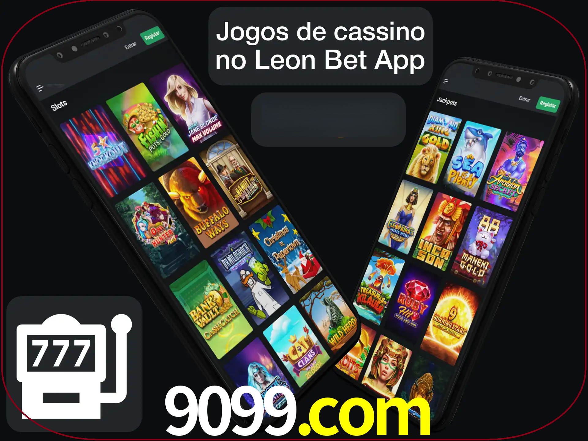 Escolha quais jogos de cassino jogar no app.