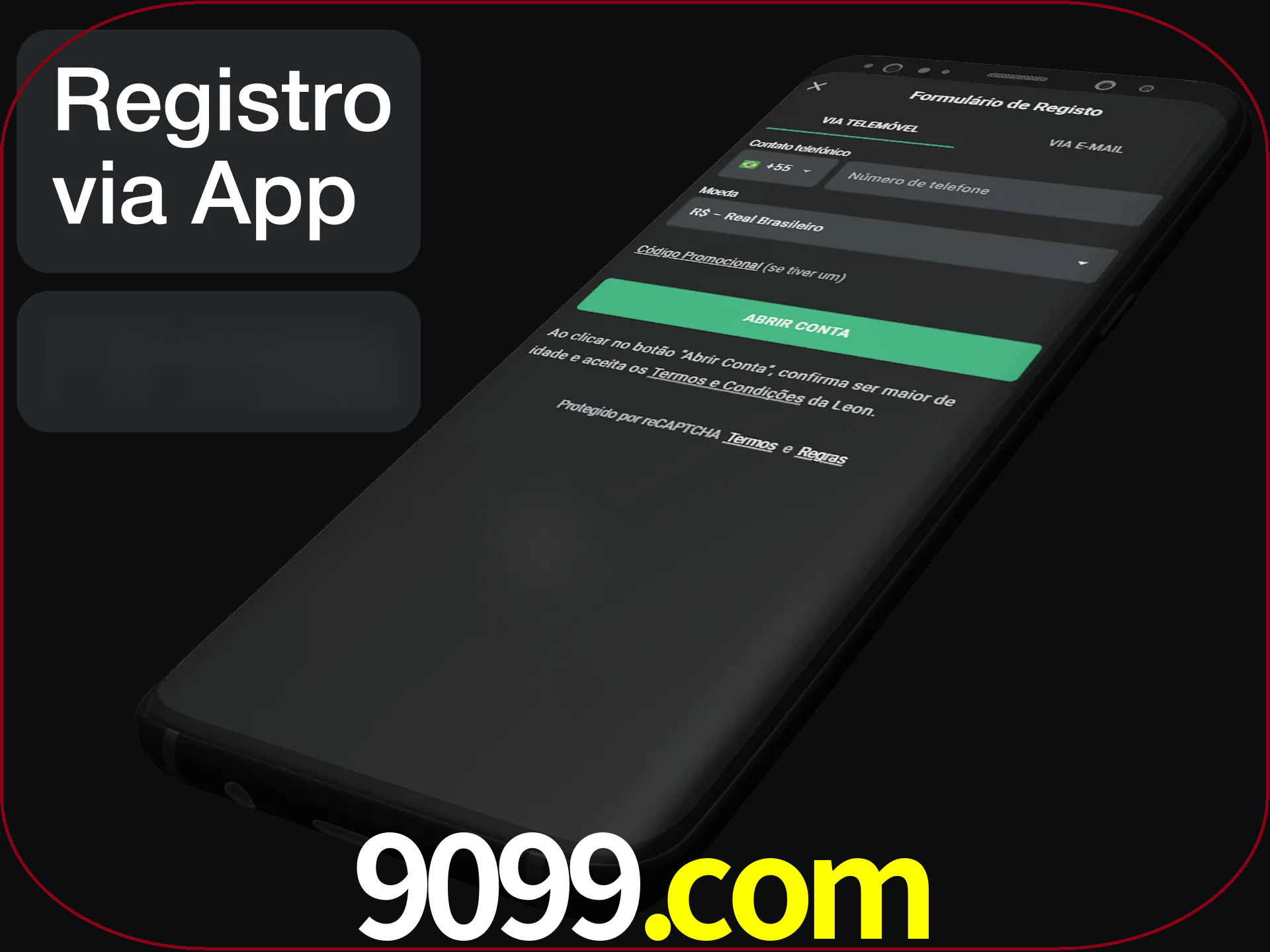Registre-se quiclly em LeonBet usando o aplicativo.